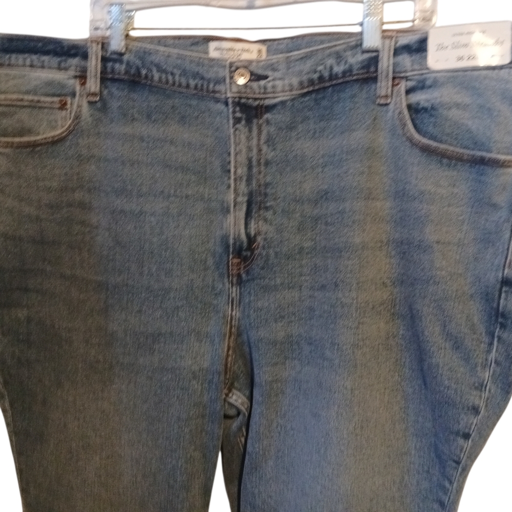 Abercrombie & Fitch Curve Love Women's Skinny Jeans in Blue 36 22 - Picture 3 of 7
